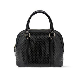 Gucci Microguccissima Medium Dome Handbag Black
